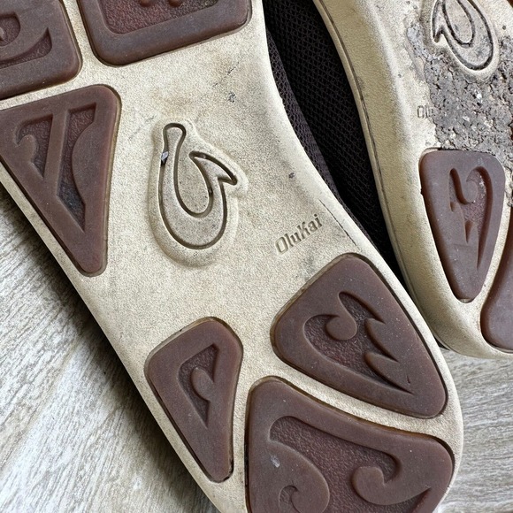 Olukai Shoes Mens 9.5 Nohea Mesh Comfort Slip On Loafer Brown Fabric Flats - Picture 9 of 12